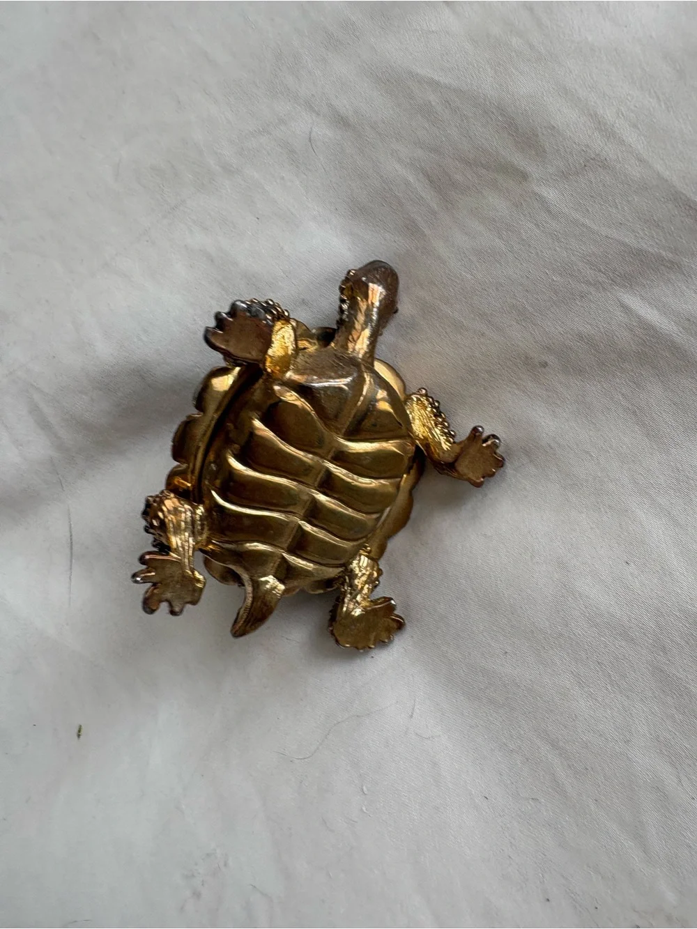 Exquisite Rare Colorful Crystal Detailed Enamel Turtle Jewelry Box